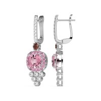Art-Deco Dangling Halo Earrings