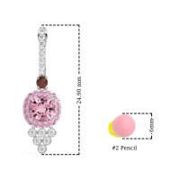 Art-Deco Dangling Halo Earrings