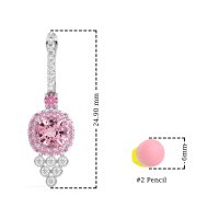 Art-Deco Dangling Halo Earrings