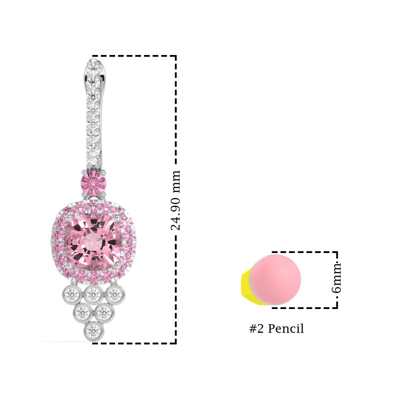 Art-Deco Dangling Halo Earrings