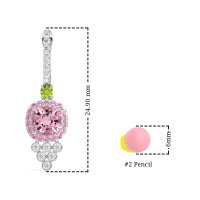 Art-Deco Dangling Halo Earrings