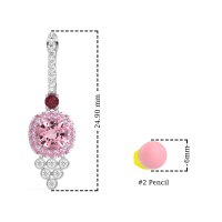 Art-Deco Dangling Halo Earrings