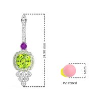 Art-Deco Dangling Halo Earrings