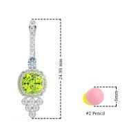 Art-Deco Dangling Halo Earrings