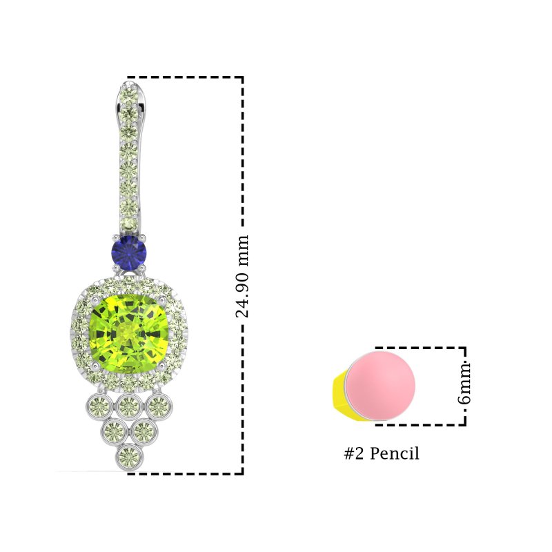 Art-Deco Dangling Halo Earrings