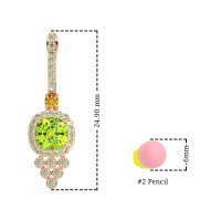 Art-Deco Dangling Halo Earrings