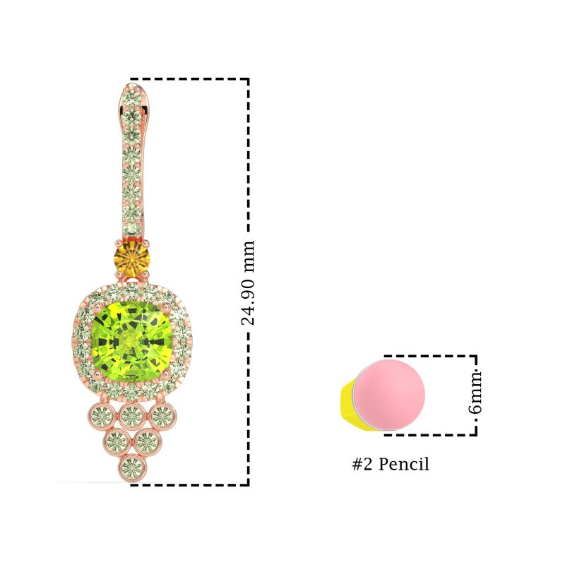 Art-Deco Dangling Halo Earrings