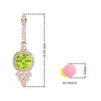 Art-Deco Dangling Halo Earrings