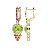 Art-Deco Dangling Halo Earrings