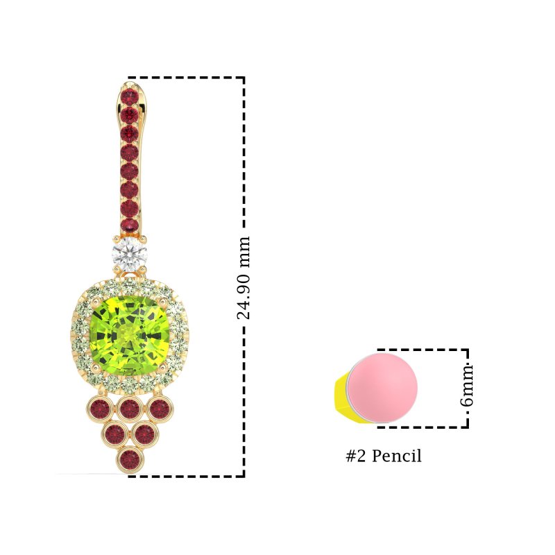 Art-Deco Dangling Halo Earrings