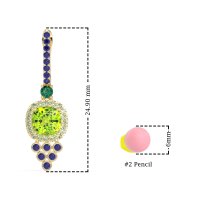 Art-Deco Dangling Halo Earrings