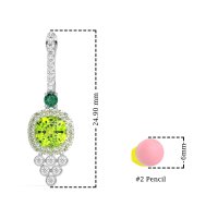 Art-Deco Dangling Halo Earrings