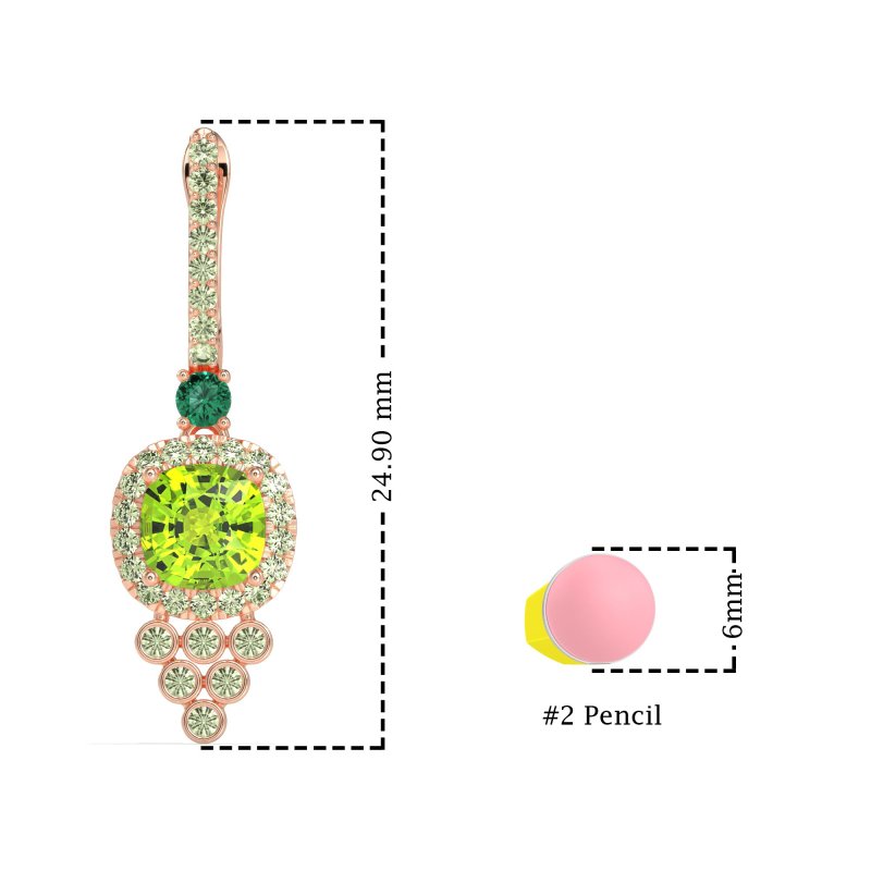 Art-Deco Dangling Halo Earrings