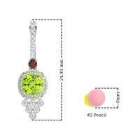 Art-Deco Dangling Halo Earrings