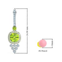 Art-Deco Dangling Halo Earrings