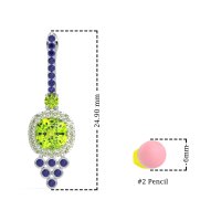 Art-Deco Dangling Halo Earrings