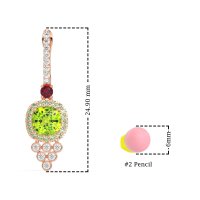 Art-Deco Dangling Halo Earrings