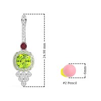 Art-Deco Dangling Halo Earrings