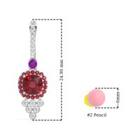 Art-Deco Dangling Halo Earrings