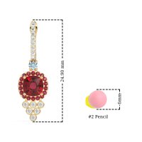 Art-Deco Dangling Halo Earrings