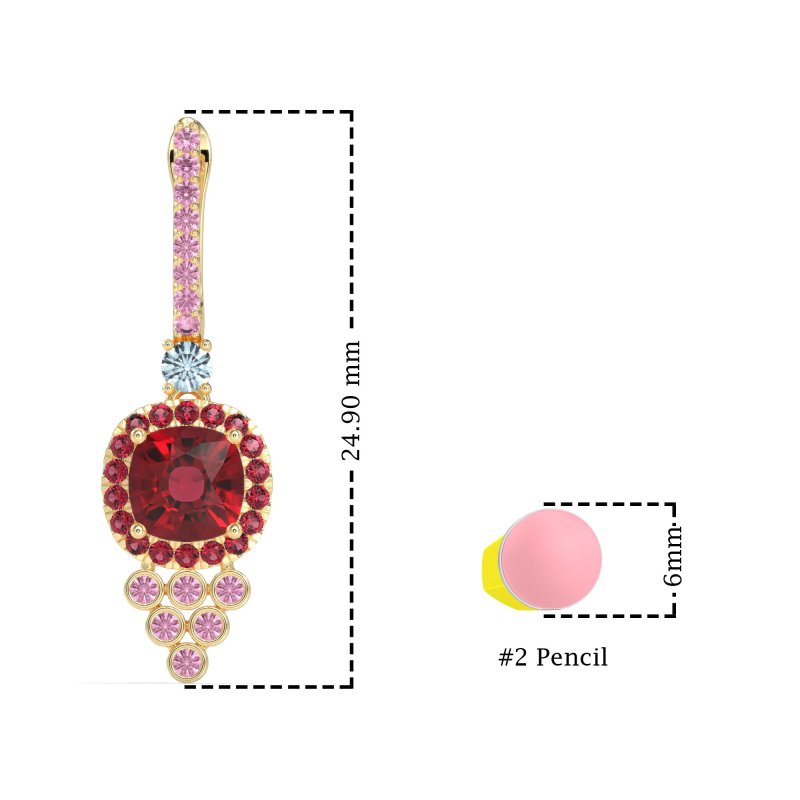 Art-Deco Dangling Halo Earrings