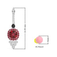 Art-Deco Dangling Halo Earrings