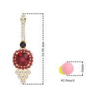 Art-Deco Dangling Halo Earrings