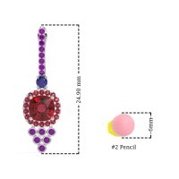 Art-Deco Dangling Halo Earrings