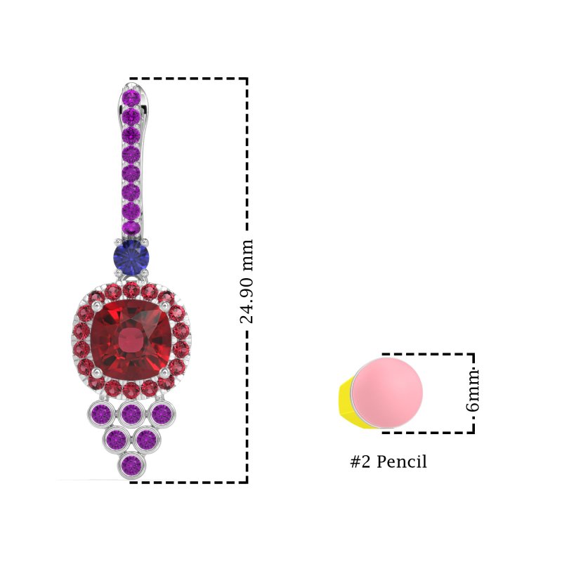 Art-Deco Dangling Halo Earrings