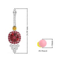 Art-Deco Dangling Halo Earrings
