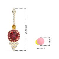 Art-Deco Dangling Halo Earrings