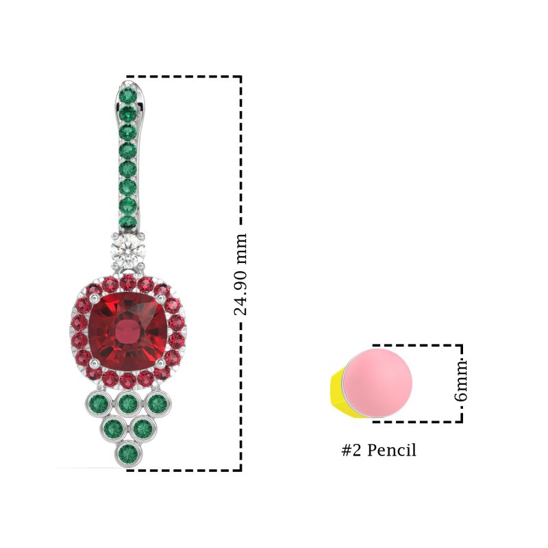 Art-Deco Dangling Halo Earrings