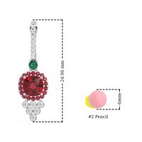 Art-Deco Dangling Halo Earrings