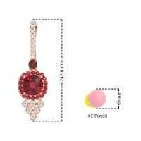 Art-Deco Dangling Halo Earrings