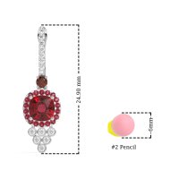 Art-Deco Dangling Halo Earrings
