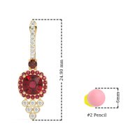 Art-Deco Dangling Halo Earrings