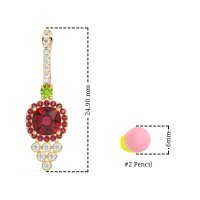 Art-Deco Dangling Halo Earrings