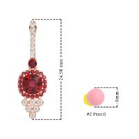 Art-Deco Dangling Halo Earrings