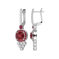 Art-Deco Dangling Halo Earrings