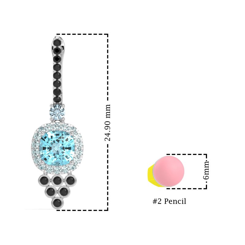 Art-Deco Dangling Halo Earrings