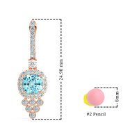 Art-Deco Dangling Halo Earrings