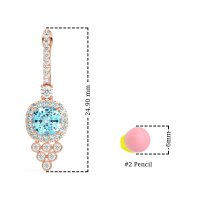 Art-Deco Dangling Halo Earrings