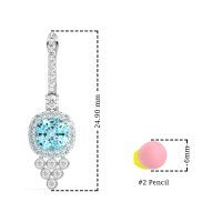 Art-Deco Dangling Halo Earrings