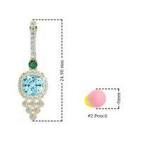 Art-Deco Dangling Halo Earrings