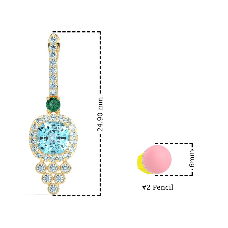 Art-Deco Dangling Halo Earrings