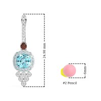 Art-Deco Dangling Halo Earrings