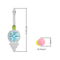 Art-Deco Dangling Halo Earrings