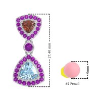 Trillion Halo Milgrain Earrings