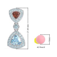 Trillion Halo Milgrain Earrings
