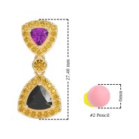 Trillion Halo Milgrain Earrings